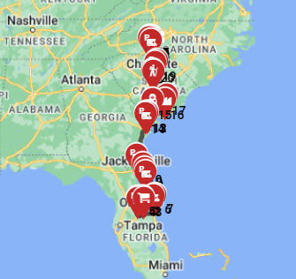Camper Trip Plan from Orlando to Charlotte